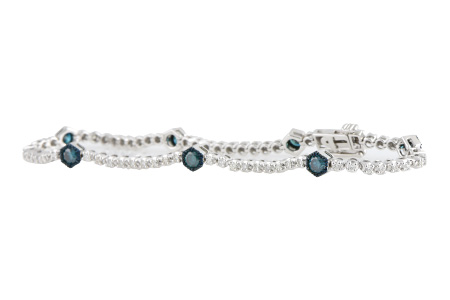 A242-73780: BRACELET .93 BLUE DIAS 1.62 TW