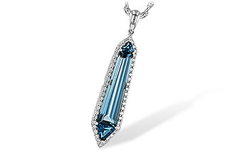 A244-54699: NECK 3.47 LONDON BLUE TOPAZ 3.70 TGW