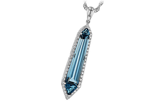 A244-54699: NECK 3.47 LONDON BLUE TOPAZ 3.70 TGW
