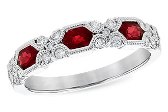 A327-31017: LDS WED RG .74 RUBY 1.00 TGW (4x3MM RUBY)