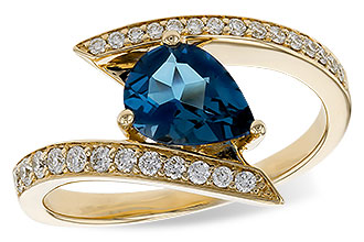 A329-10126: LDS RG 1.04 LONDON BLUE TOPAZ 1.28 TGW (8x6MM)