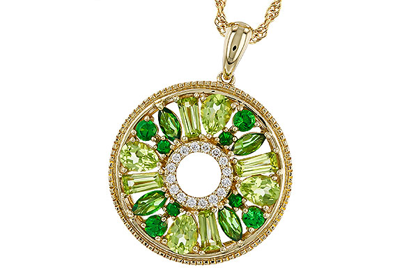 A329-12862: NECKLACE 1.47 SEMI-PREC (PER & GR.GT) 1.52 TGW