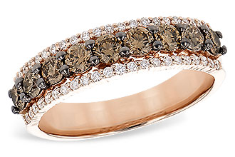 B327-34717: LDS WED RG .80 TW BROWN DIAS 1.00 TW