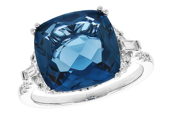 B328-21989: LDS RG 9.00 LONDON BLUE TOPAZ 9.25 TGW (12MM LBT)