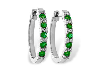 B328-25608: EARR .40 EMERALD .50 TGW