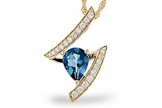 B329-10126: NECK 1.04 LONDON BLUE TOPAZ 1.23 TGW (8x6MM)