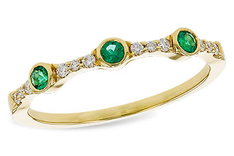 B329-11953: LDS WED RG .11 EMERALD .20 TGW