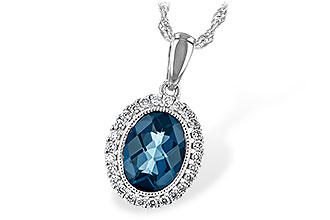 C243-64653: NECK 1.28 LONDON BLUE TOPAZ 1.41 TGW