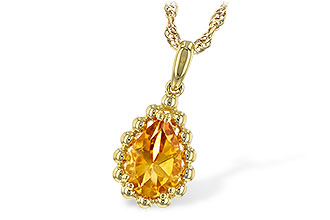 C243-67435: NECKLACE 1.06 CT CITRINE