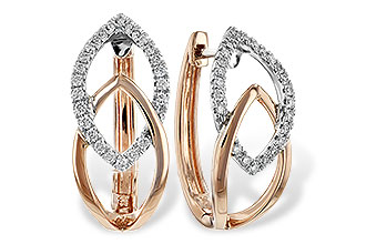 C243-71080: EARRING .25 TW (ROSE & WG)
