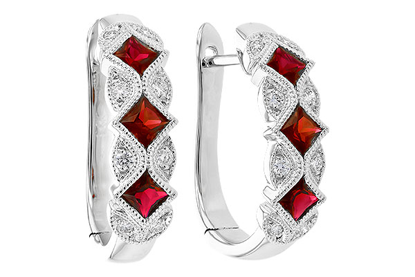 C327-32880: EARR .75 RUBY .87 TGW