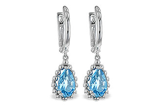 D243-67444: EARRING BLUE TOPAZ 1.70 TW