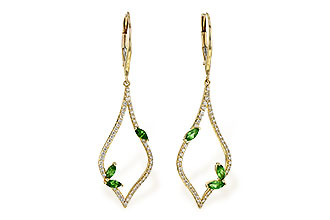 D244-60171: EARR .42 GREEN GARNET .77 TGW