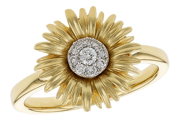 D328-21989: E328-21062 WITH YG & PETALS / WG SETTING .10 TW