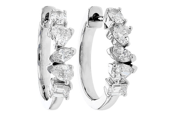 D328-24689: EARRINGS .70 TW FANCY CUT DIAS