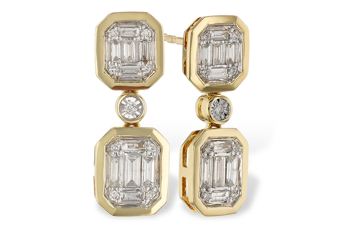 D329-09244: EARRINGS .38 BAG .45 TW