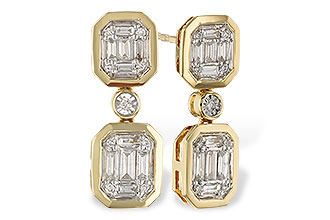 D329-09244: EARRINGS .38 BAG .45 TW