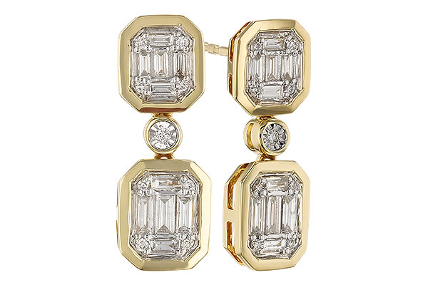 D329-09244: EARRINGS .38 BAG .45 TW