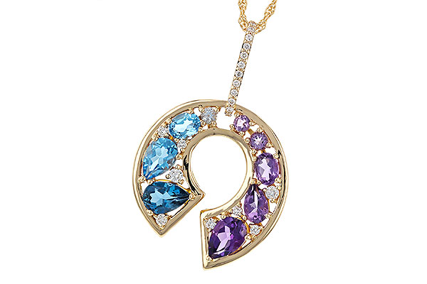 D329-12871: NECKLACE 1.77 SEMI-PREC (AMY & BT) 1.90 TGW