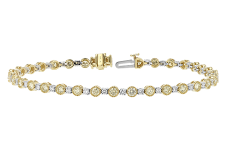 E242-81016: BRACELET 2.22 YELLOW DIA 3.04 TW