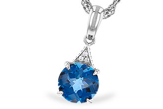 E328-22853: NECK 1.60 LONDON BLUE TOPAZ 1.61 TGW (7MM RD)