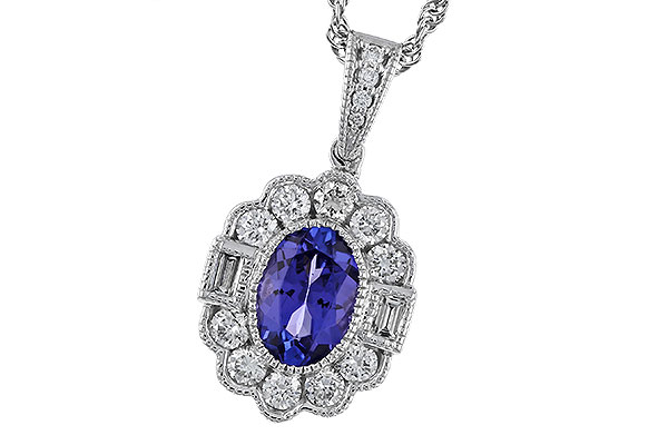 E329-10153: NECKLACE .80 TANZANITE 1.15 TGW (7x5MM OV)