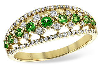 F244-54689: LDS RG .35 GREEN GARNET .67 TGW