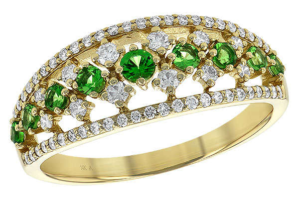 F244-54689: LDS RG .35 GREEN GARNET .67 TGW