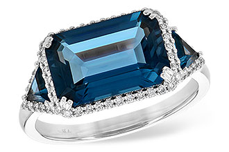 F244-56498: LDS RG 4.60 TW LONDON BLUE TOPAZ 4.82 TGW (12x8MM)