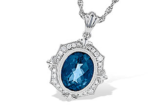 F244-61925: NECK 3.00 LONDON BLUE TOPAZ 3.16 TGW