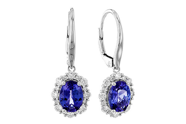 F328-22825: EARR 1.28 TW TANZANITE 1.72 TGW (7x5 OVAL)