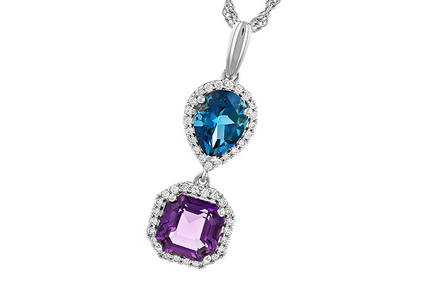 F328-22853: NECKLACE 2.50 SEMI-PREC (AMY,LBT) 2.66 TGW