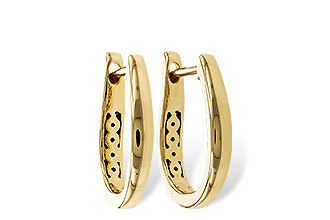 F329-14707: GOLD EARRINGS (15MM)