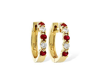 G055-48298: EARRINGS .33 RUBY .52 TGW