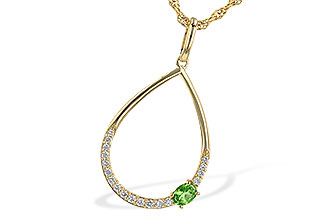 G244-61962: NECK .17 GREEN GARNET .26 TGW