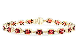 G328-20153: BRACELET 9.22 TW GARNET 9.26 TGW