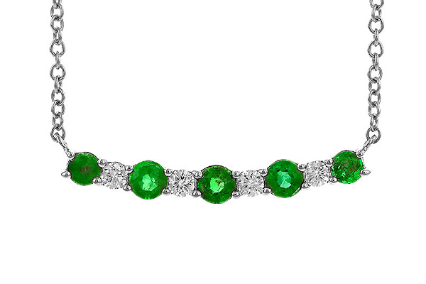 G328-25589: NECK .43 TW EMERALD .55 TGW