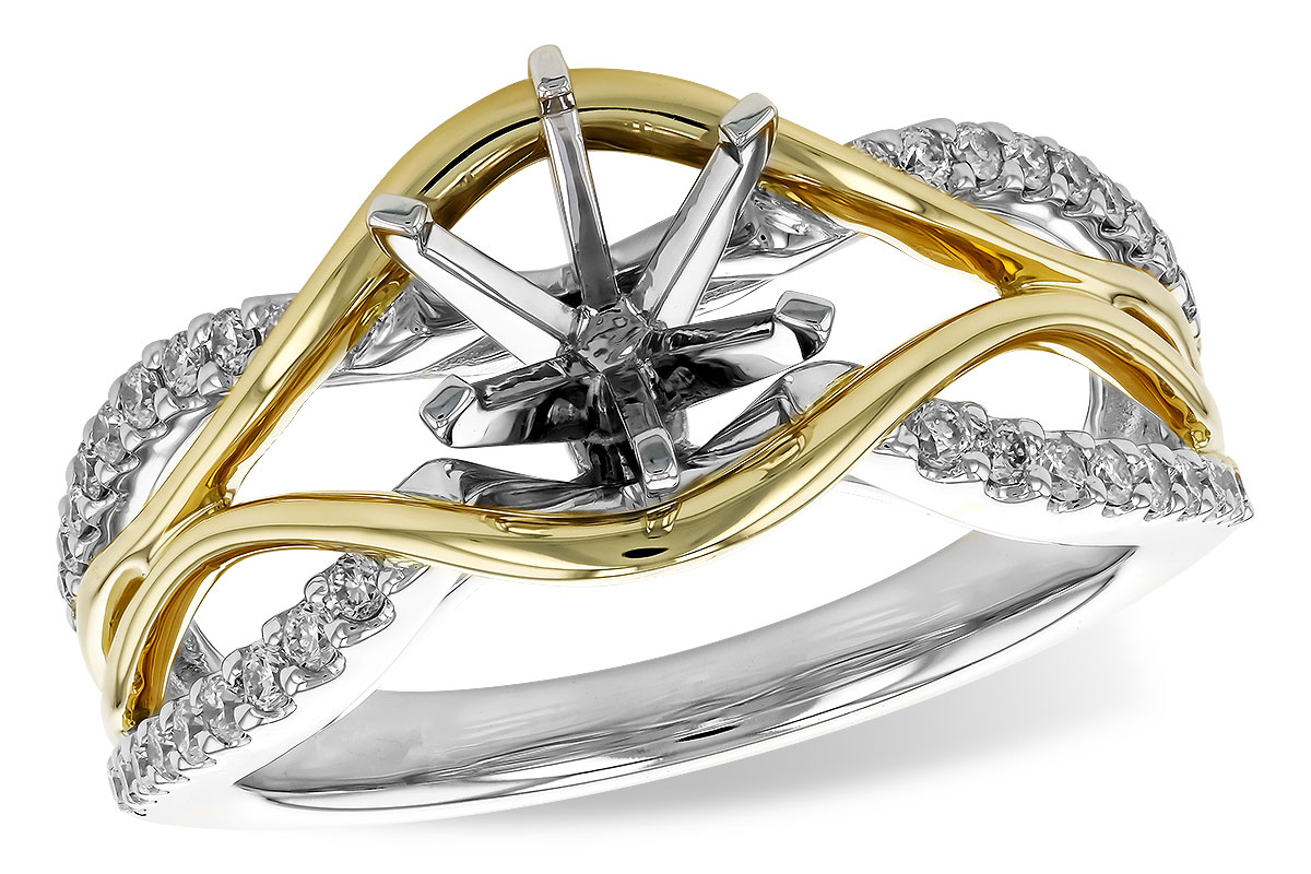 G328-26525: H242-75571 WITH WG RING / YG TRIM .25 TW