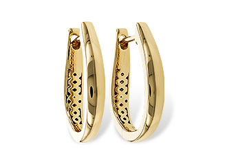 G329-14716: GOLD EARRINGS (17MM)