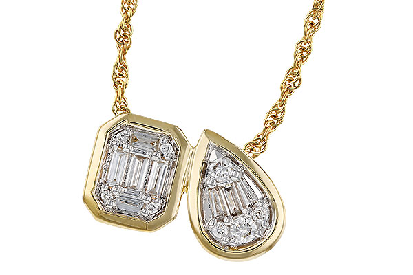 G329-16516: NECKLACE .17 BAG .25 TW
