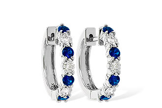 H055-48298: EARRINGS .64 SAPP 1.05 TGW