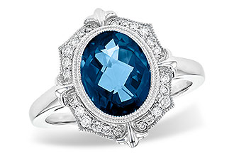 H244-61925: LDS RG 3.00 LONDON BLUE TOPAZ 3.16 TGW