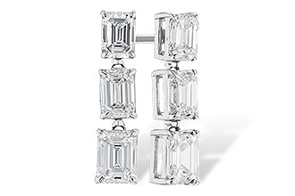 H328-19262: EARRINGS 1.12 TW EMERALD CUTS