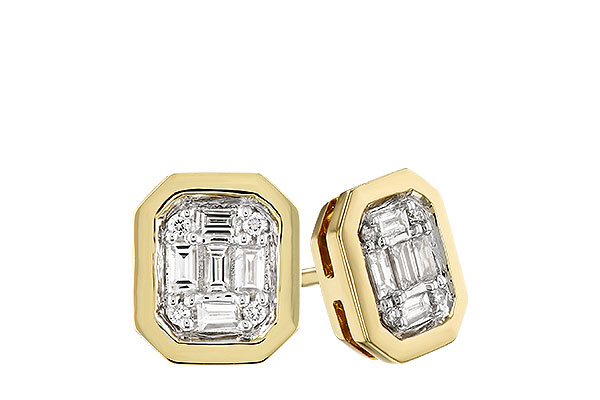 H328-25607: EARRINGS .13 BAG .16 TW