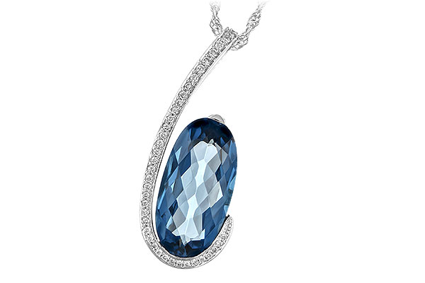 K243-64725: NECK 4.48 LONDON BLUE TOPAZ 4.60 TGW