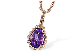 K243-67434: NECKLACE 1.06 CT AMETHYST
