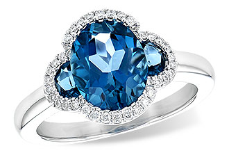 K244-60152: LDS RG 3.04 TW LONDON BLUE TOPAZ 3.20 TGW