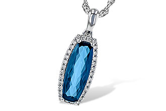 K244-61916: NECK 1.58 LONDON BLUE TOPAZ 1.70 TGW