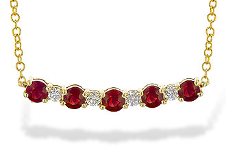 K244-62825: NECK .58 TW RUBY .70 TGW