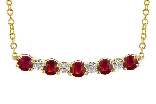 K244-62825: NECK .58 TW RUBY .70 TGW
